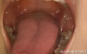 Nasty girlfriend Nomiku Abe gladly lets her fucker grope her