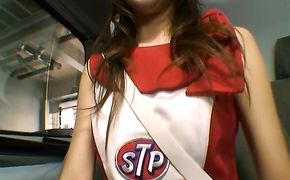 Glorious Miina Yoshihara got completely naked and gave a nice blowjob to guy