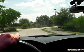 Raunchy floozy Roxy Lovette is having steamy casual sex with male she likes a lot