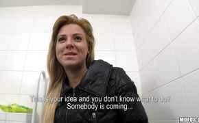 Captivating young beauty Nathaly Teges knows how to suck a giant boner