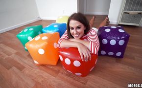 Racy sweetie Brooke Bliss gets oiled up and fucked like crazy