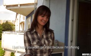 Sinful young Romaneta Rosse blows a big hard love stick pasisonately