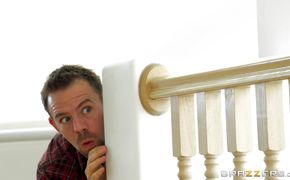 Seductive blonde Piper Perri takes a rough plowing from behind