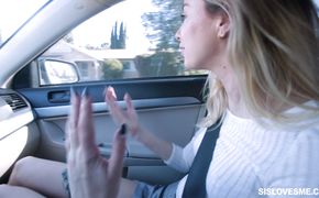 Aroused Haley Reed spreads her pussy lips to take his cock