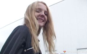 Shameless Goldie E is gently massaging lover's pole while he is quietly moaning from pleasure