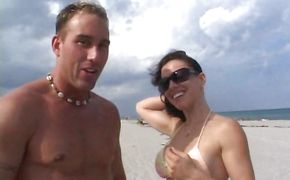 Luscious latin brunette Deedee Lynn has a dude her big butt