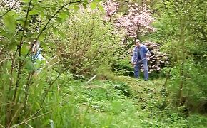 Succulent young Sue A with large tits enjoys sucking a big and hard fang