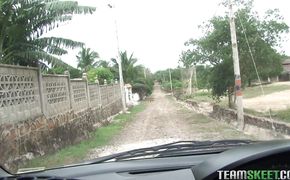 Seductive barely legal Susana Pino with impressive natural tits wears fishnet to make his cock even harder